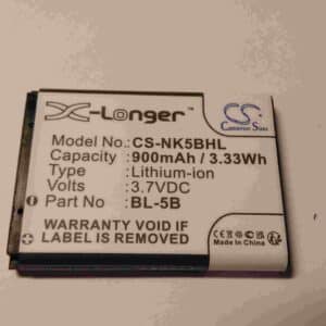 Nokia BL-5B (900mAh)(*Maxxcom V2 MM819) tarvikeakku CS