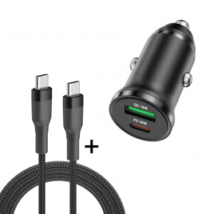 Insmat autolaturi USB-C/USB-A (PD/QC) 25W+18W